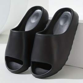 Men's EVA Cloud Slides, Casual Non Slip Slippers, Open Toe Shoes For Indoor Outdoor Beach Shower, Spring And Summer