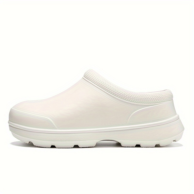 solid closed toe eva shoes, mens solid closed toe eva shoes oil proof waterproof non slip slip on shoes chef shoes kitchen cook shoes hospital shoes details 6